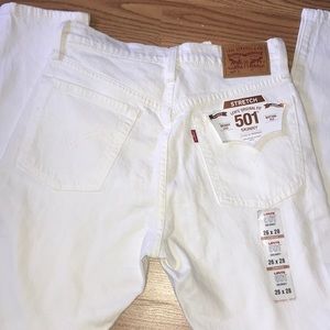 NWT Levi’s 501 Skinny Original Fit White Jeans